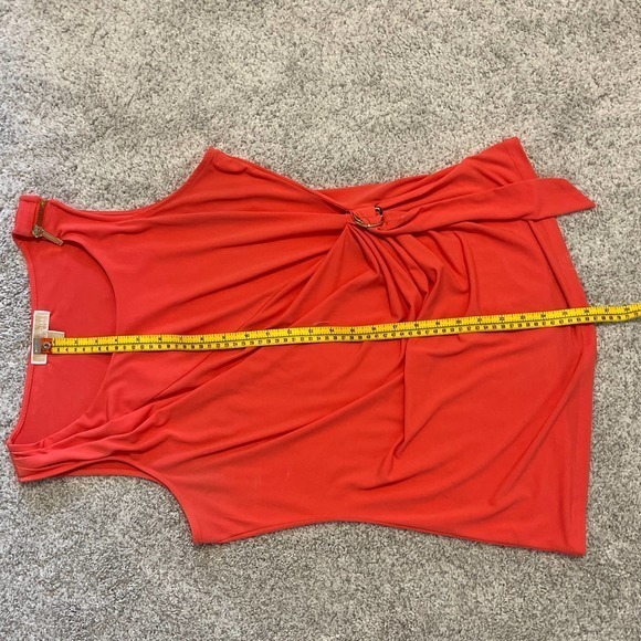Michael Michael Kors Coral Wrap Tank Size Large Gold Details Pre-owned‎ - Picture 8 of 8
